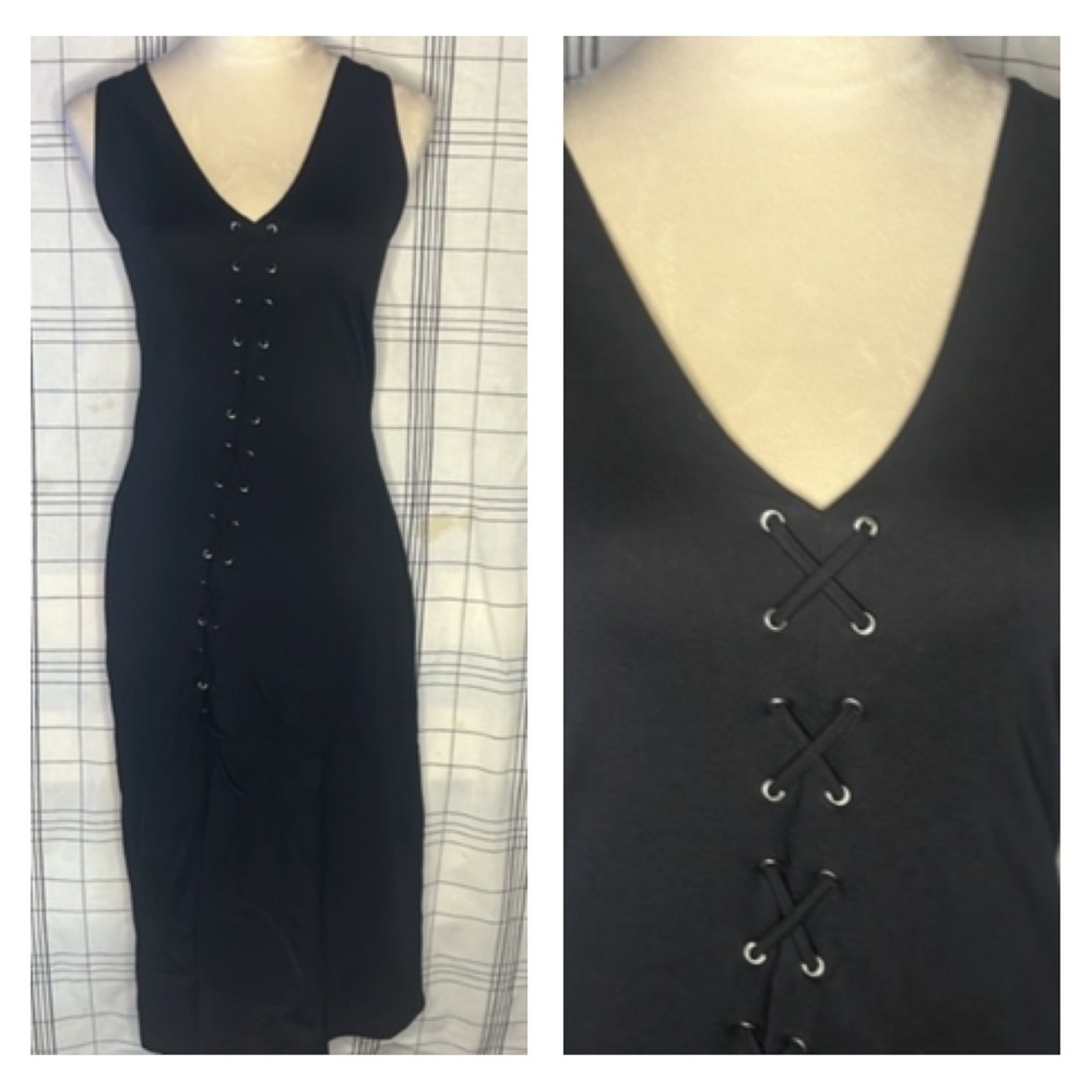 NWT Walter Baker Midi lace up dress
